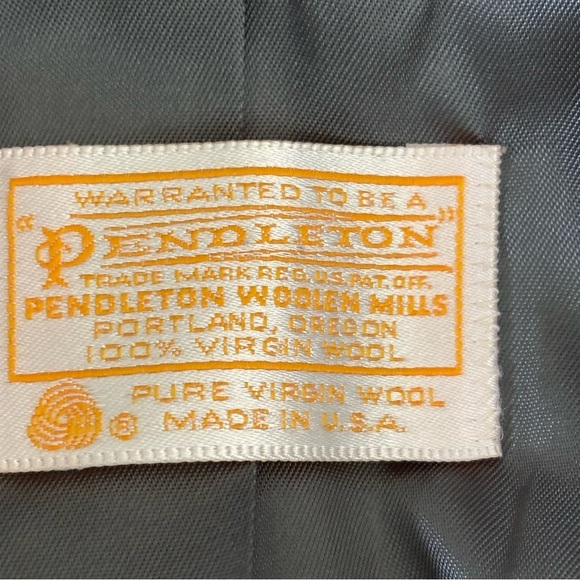 Pendleton Womens Vintage Virgin Wool Blazer Double Pockets Single Button Size 14 - Picture 2 of 5